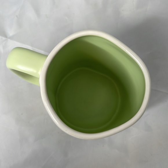 Rae Dunne Artisan Collection Create Good Karma Coffee Mug White Mint Green #237 - Picture 3 of 7